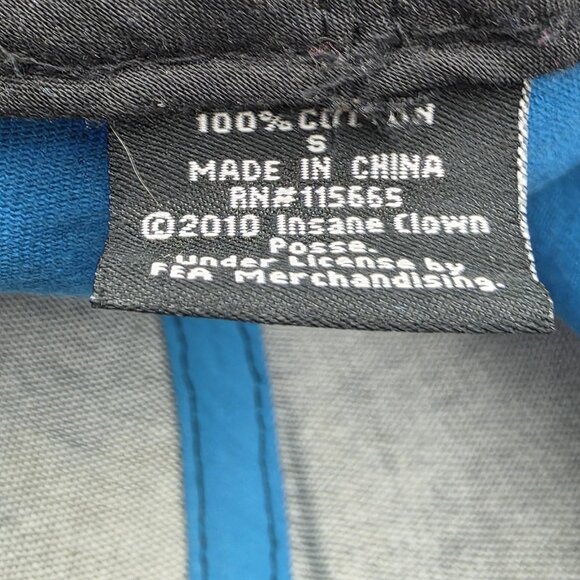 Insane Clown Posse Hat Cap Fitted Mens Small Blue Black Embroidered Hatchetman - Picture 7 of 8